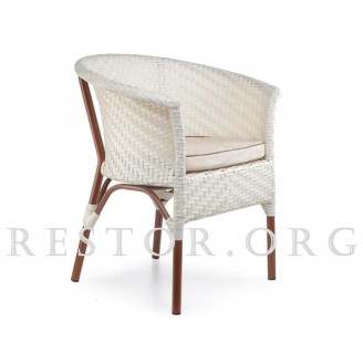 Плетёное кресло "Неаполь"(Султан), плетение паркетом (ёлочкой). из техноротанга, всесезонное кресло, для летней площадки, террасы, улицы....